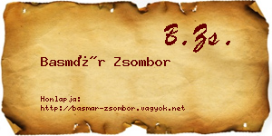 Basmár Zsombor névjegykártya